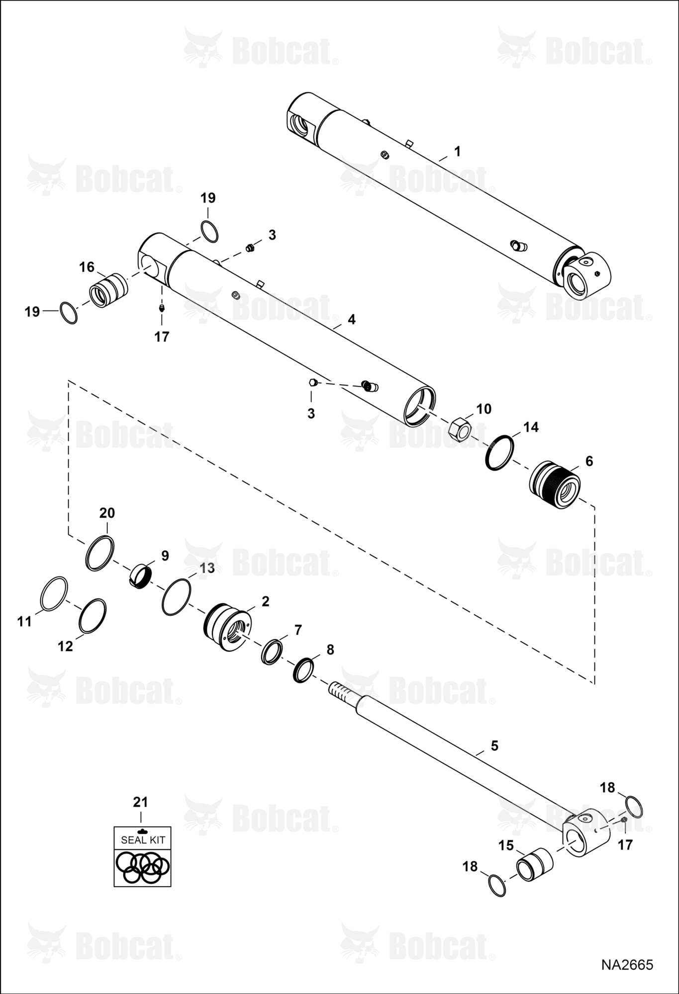Boom Cylinder (W/O Head Set Screw)