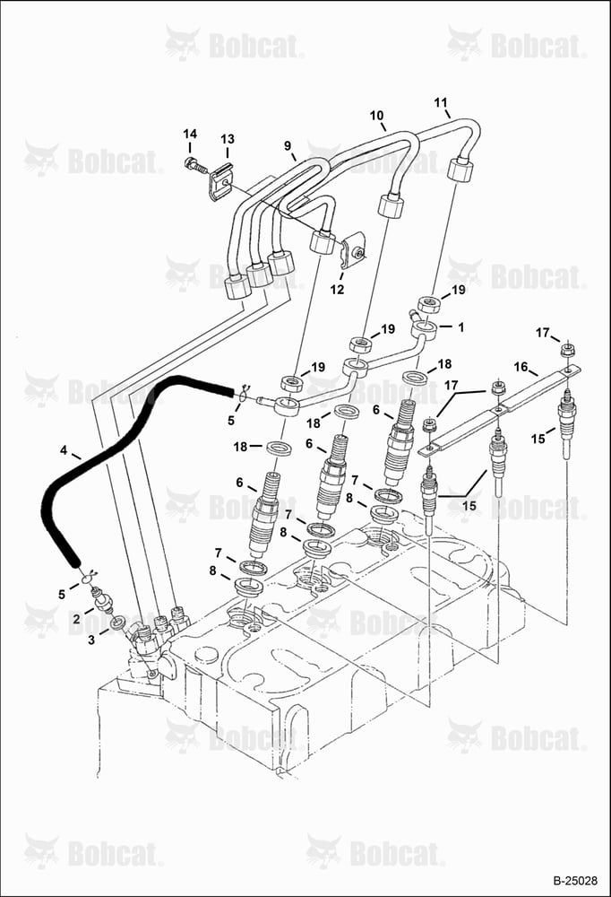 Injector Nozzles (Kubota D1005 Tier II)  538911001 & Above, 539011001 & Above
