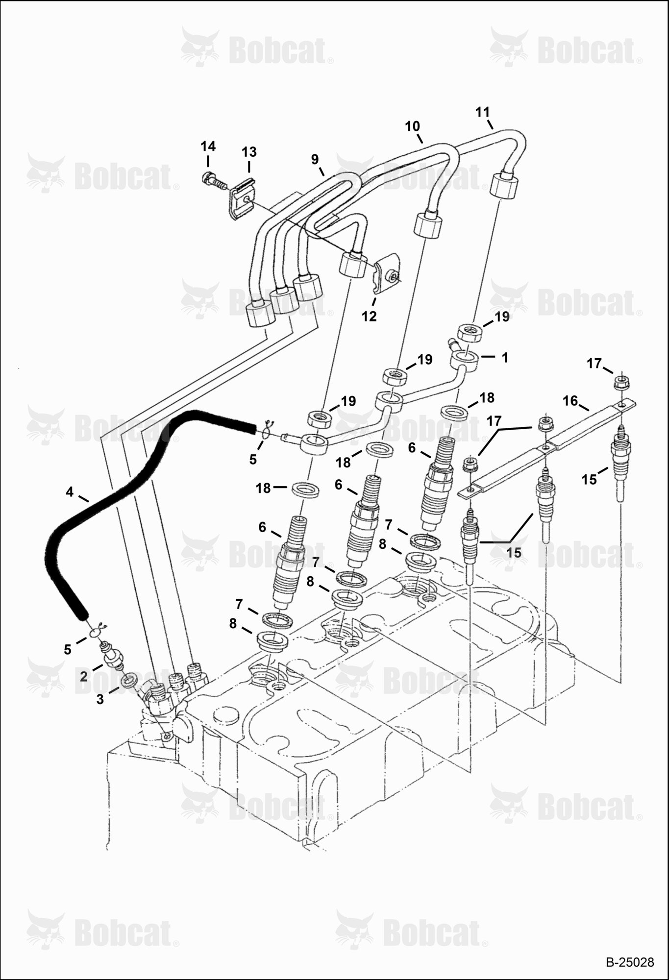 Injector Nozzles (Kubota D1005 Tier II)  538911001 & Above, 539011001 & Above