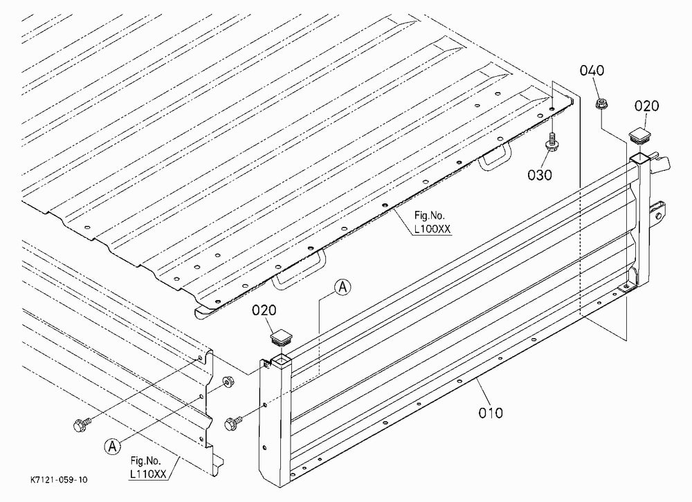 BOX PLATE (LEFT) [EXCEPT BED LINER]