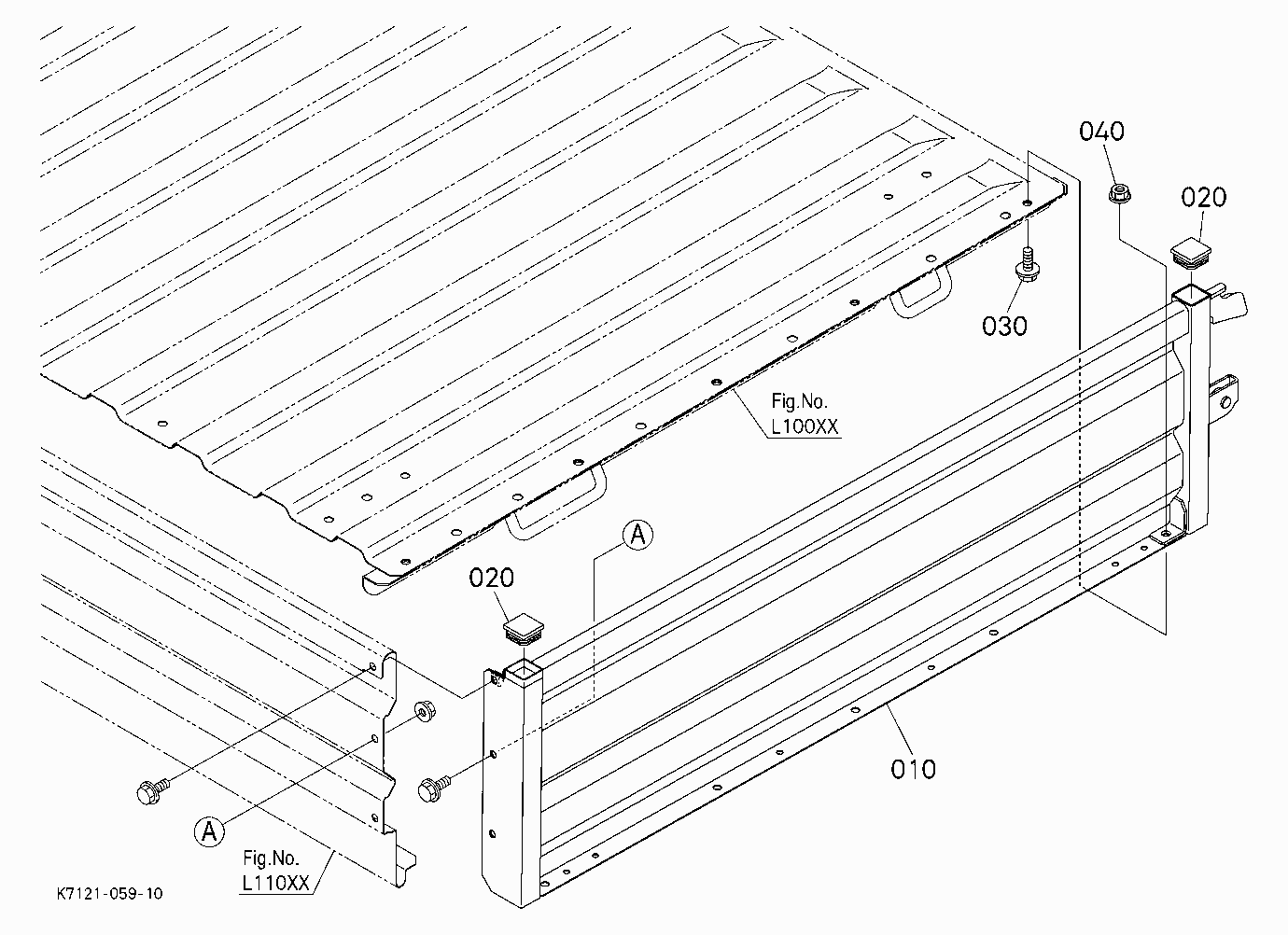 BOX PLATE (LEFT) [EXCEPT BED LINER]