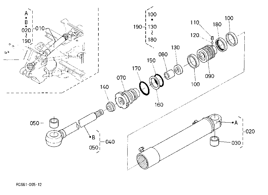 Swing Cylinder And Component Parts