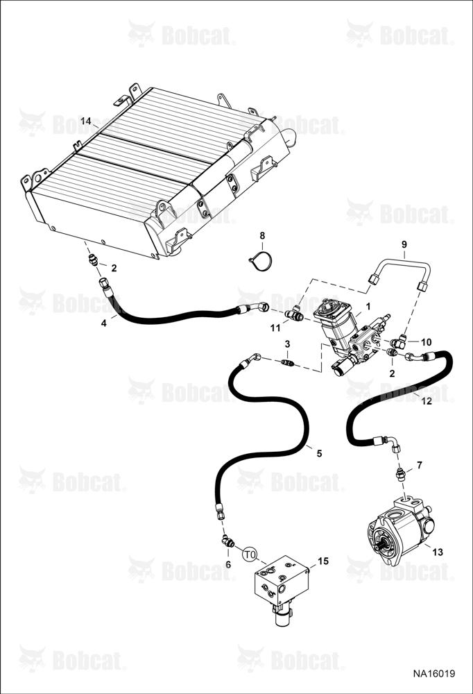 Hydraulic Circuitry (Fan Motor) (Reversible)  B4BY11001 - B4BY11056, B4BZ11001 - B4BZ11051, B4P711001 - B4P711093