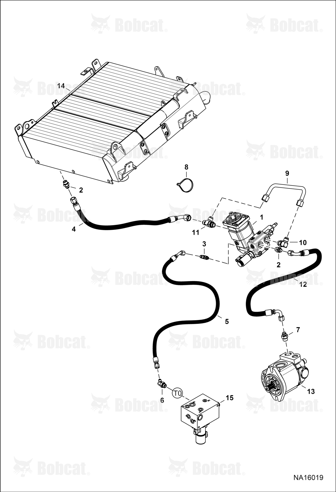 Hydraulic Circuitry (Fan Motor) (Reversible)  B4BY11001 - B4BY11056, B4BZ11001 - B4BZ11051, B4P711001 - B4P711093