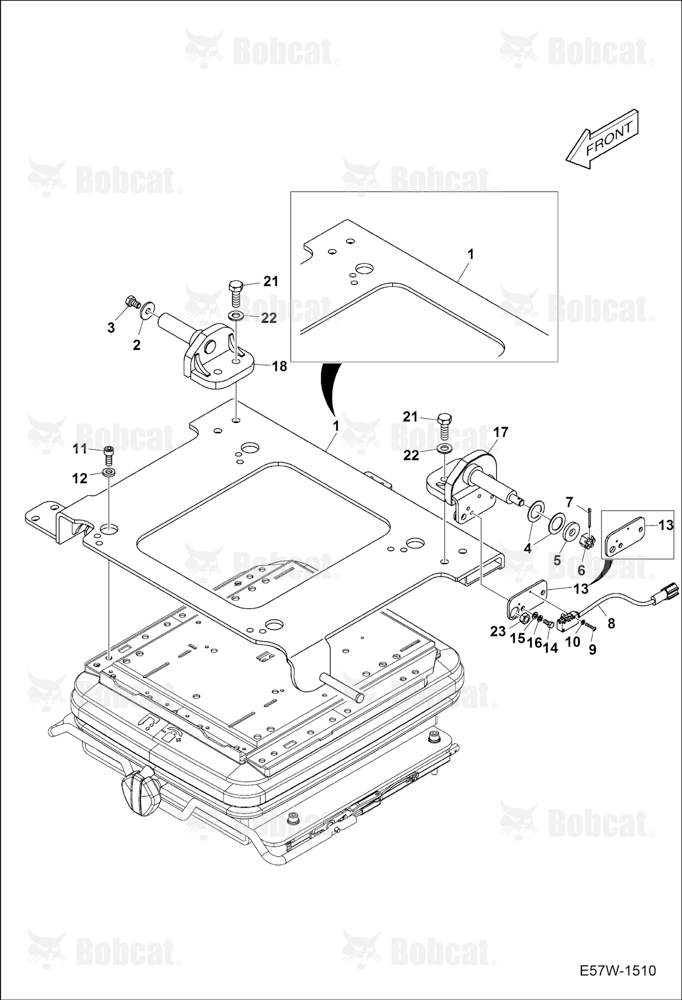 Operator CAB (Seat Sliding Base)  B3WU11001 - B3WU11402