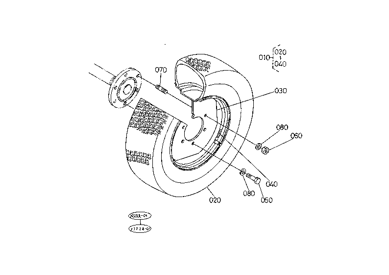 Rear Wheel (21.5L-16.1 R3) [A]