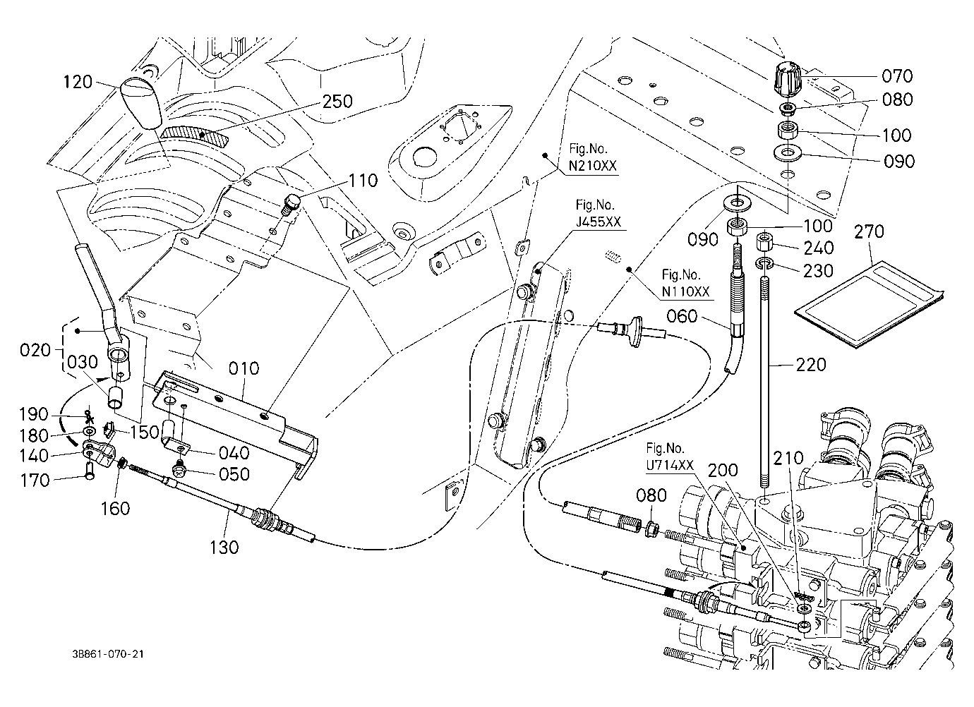 Auxiliary Control Valve Lever Kit (4Th) (W/G No.M8