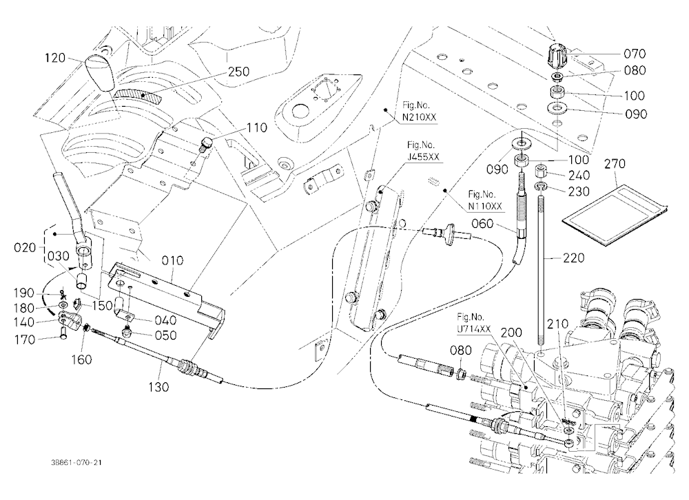 Auxiliary Control Valve Lever Kit (4Th) (W/G No.M8