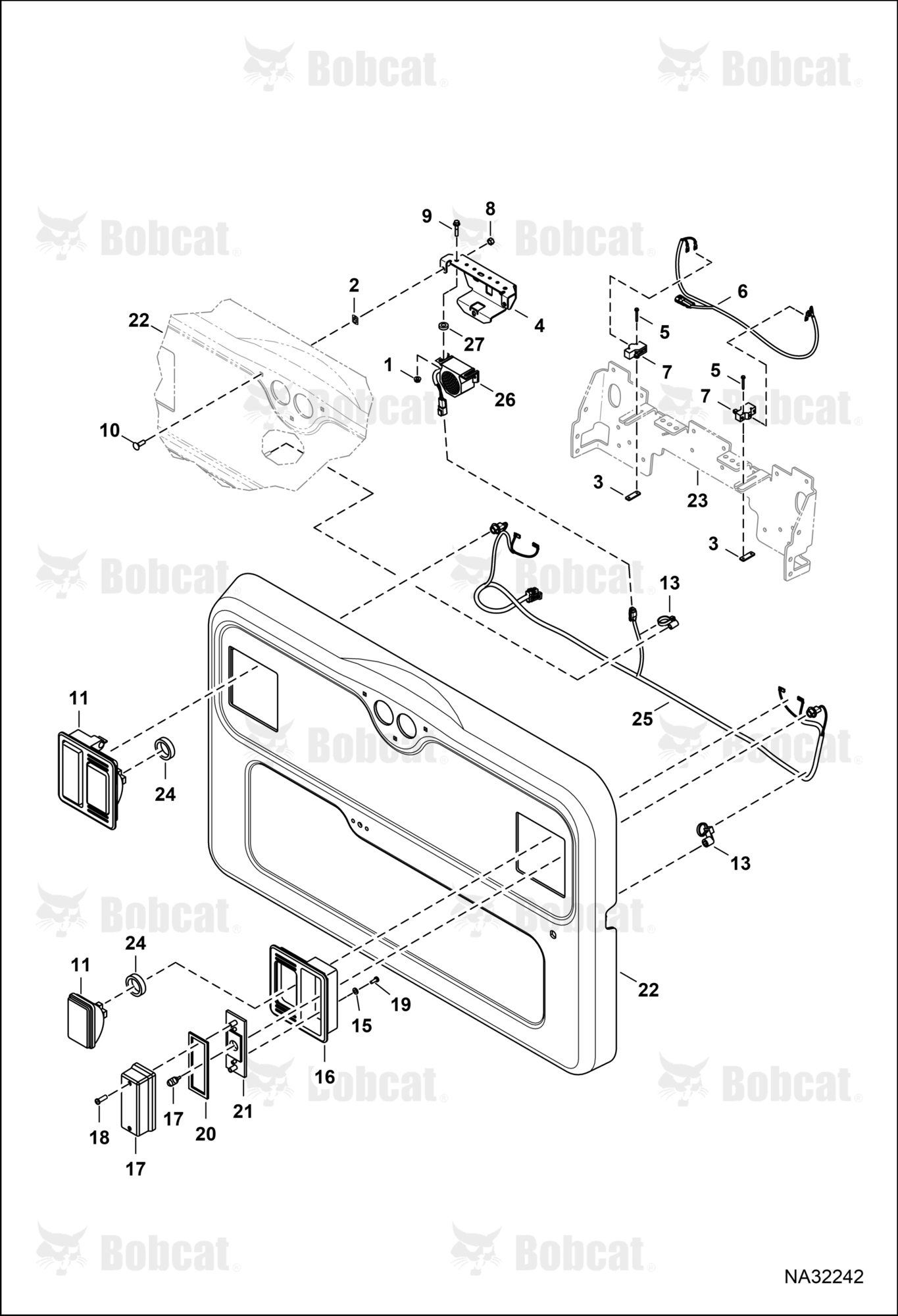 Engine Electrical Circuitry (Rear Lights & Back-up Alarm)