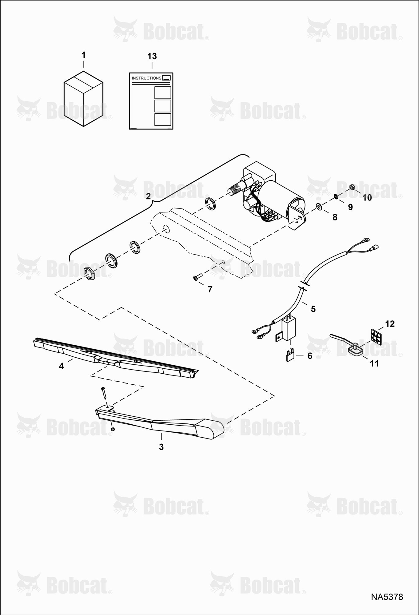 Wiper Kit (Fixed) (Steel Cab)