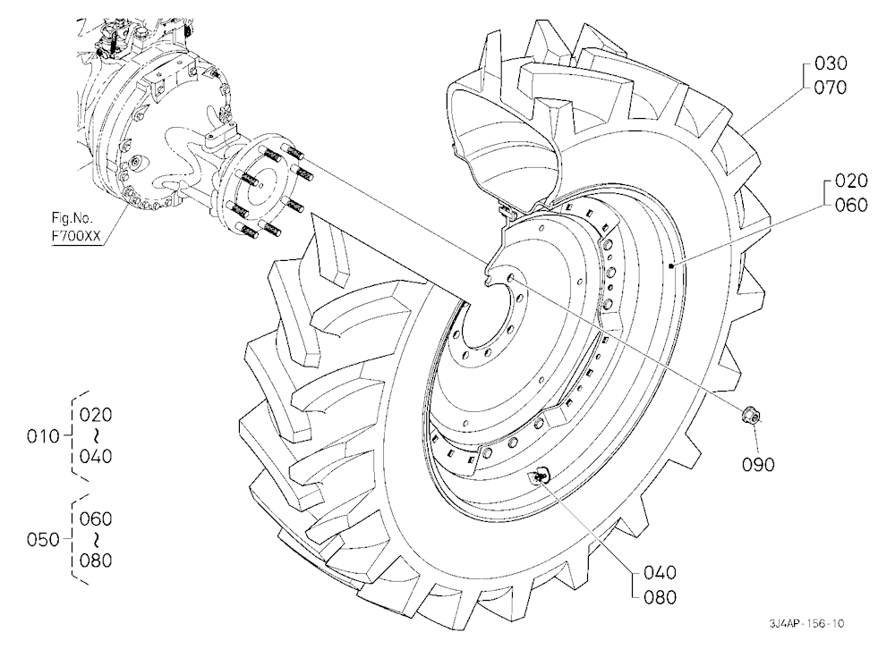 Rear Wheel (480/80R42) [Mitas]