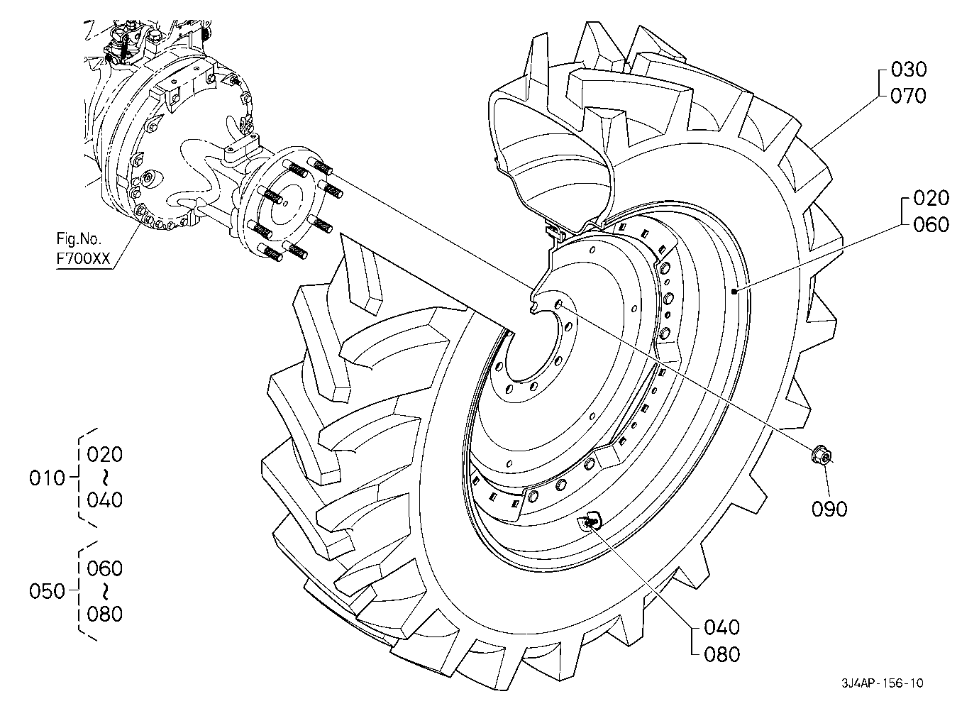 Rear Wheel (480/80R42) [Mitas]