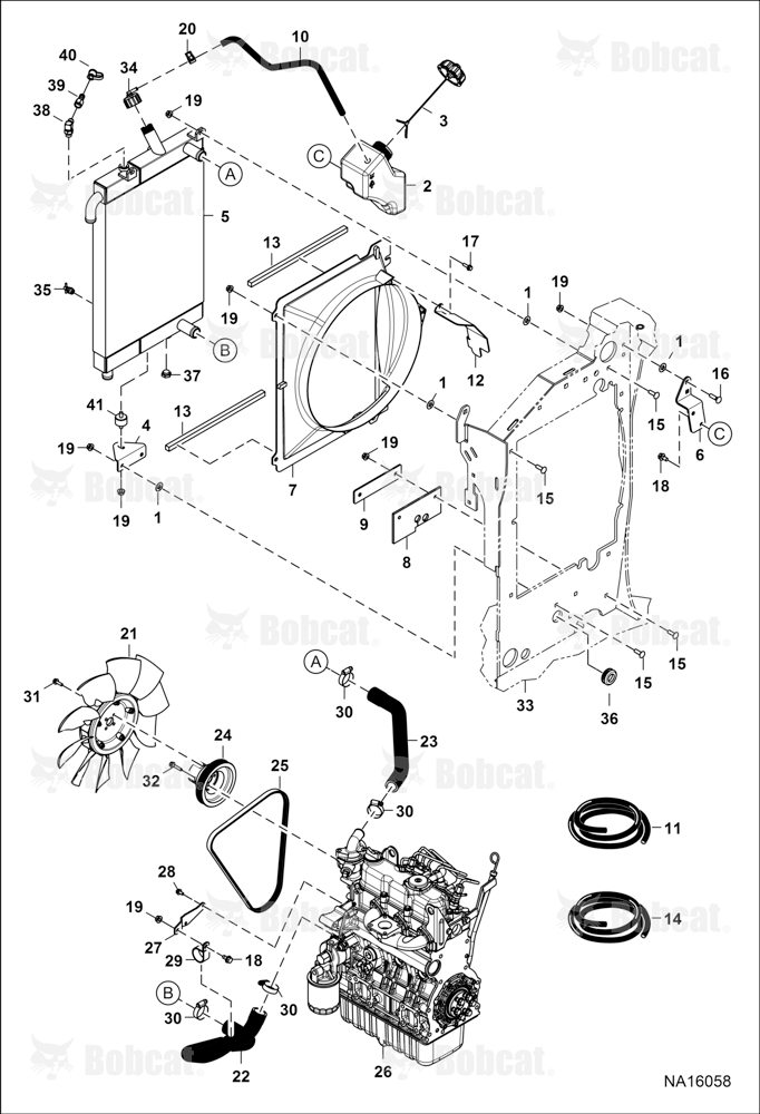 Engine & Attaching Parts (Radiator Water Exchanger)