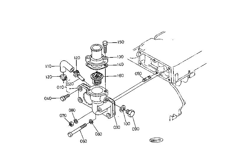 Water Flange And Thermostat