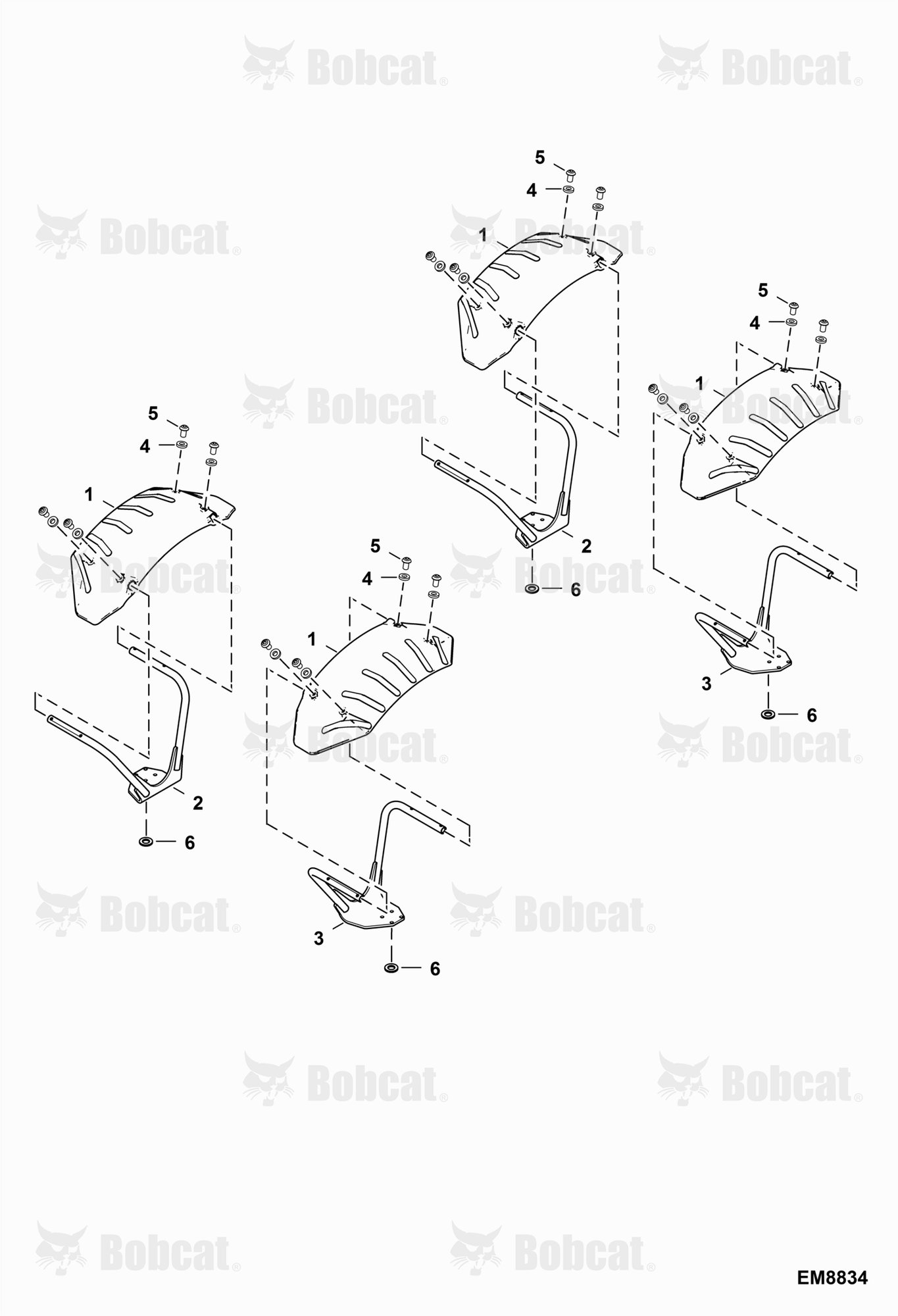 Mudguards (24" Wheels) (Ribbed)  B35C11001 - B35C11105, B35B11001 - B35B11077
