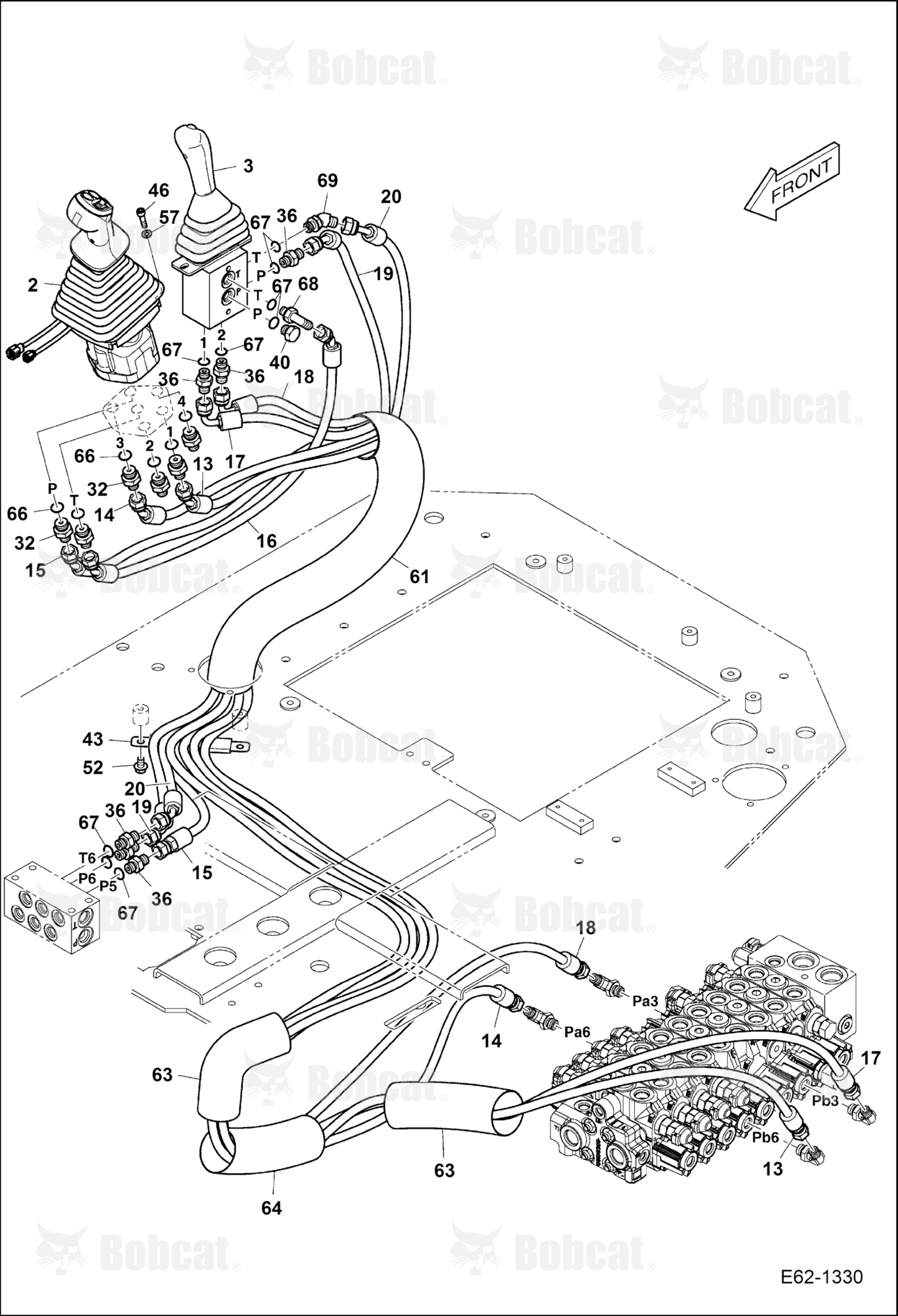 Hydraulic Circuitry (RH Jystick & Blade Control Valve)