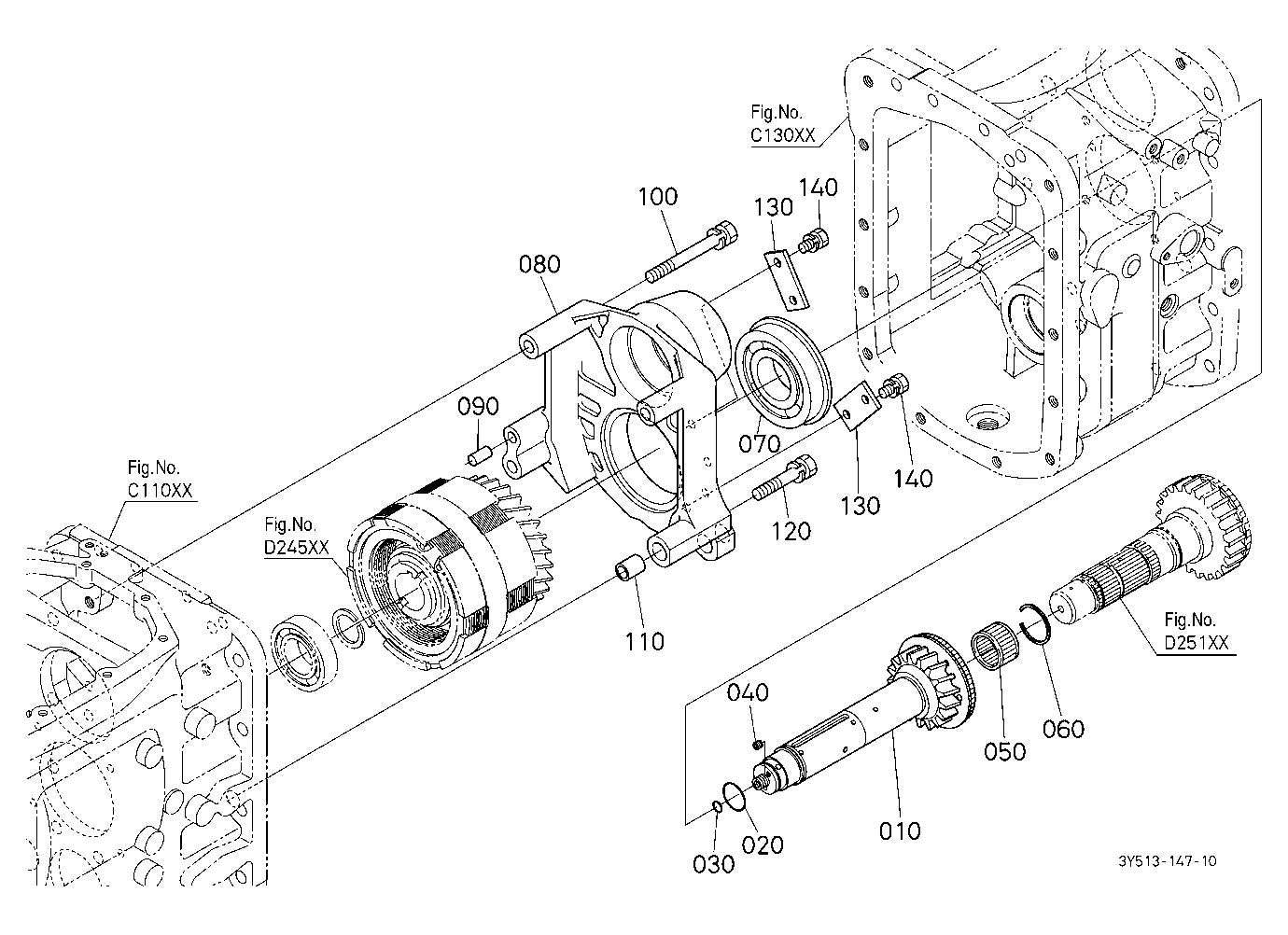 Range Gear Shaft (Front)