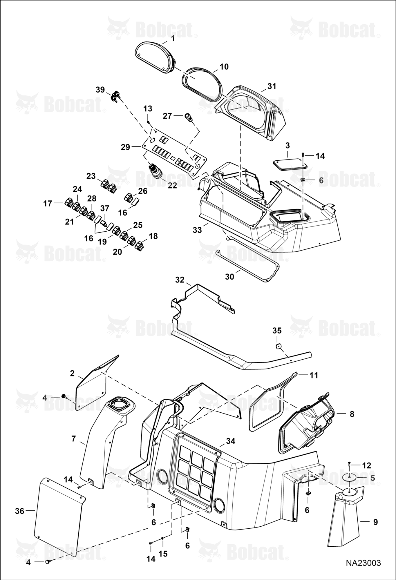 Operator Controls (RH Console) (W/O HVAC) (Mech)