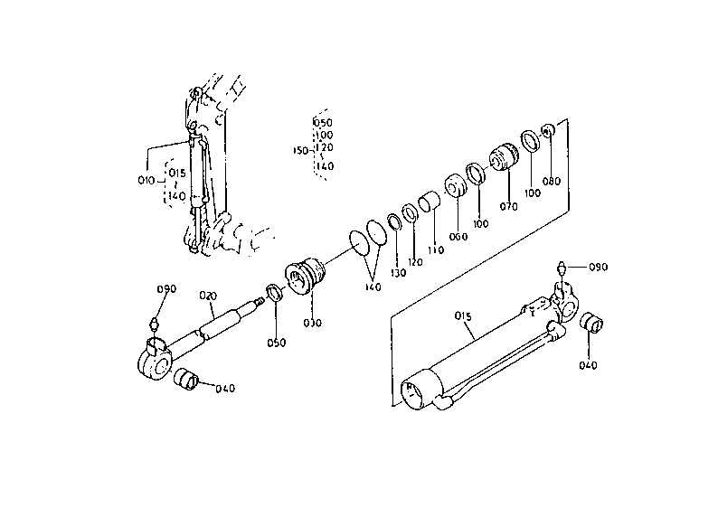 Bucket Cylinder and Component Parts