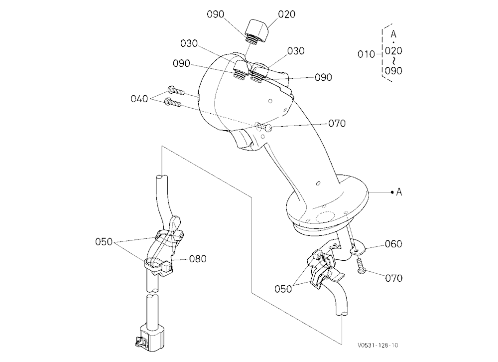 Grip (Left) [Component Parts] [High Flow]