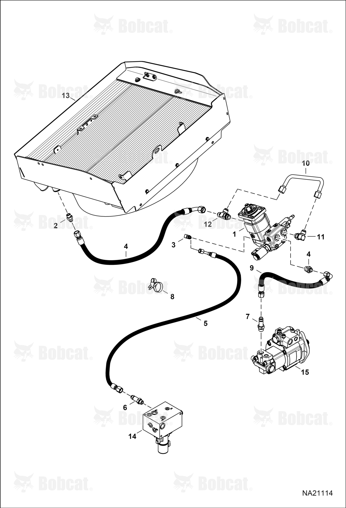Hydraulic Circuitry (Fan Motor)  B55611001 - B55611028