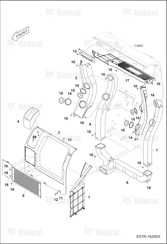 Air Conditioning (Rear Cover & Ducts)