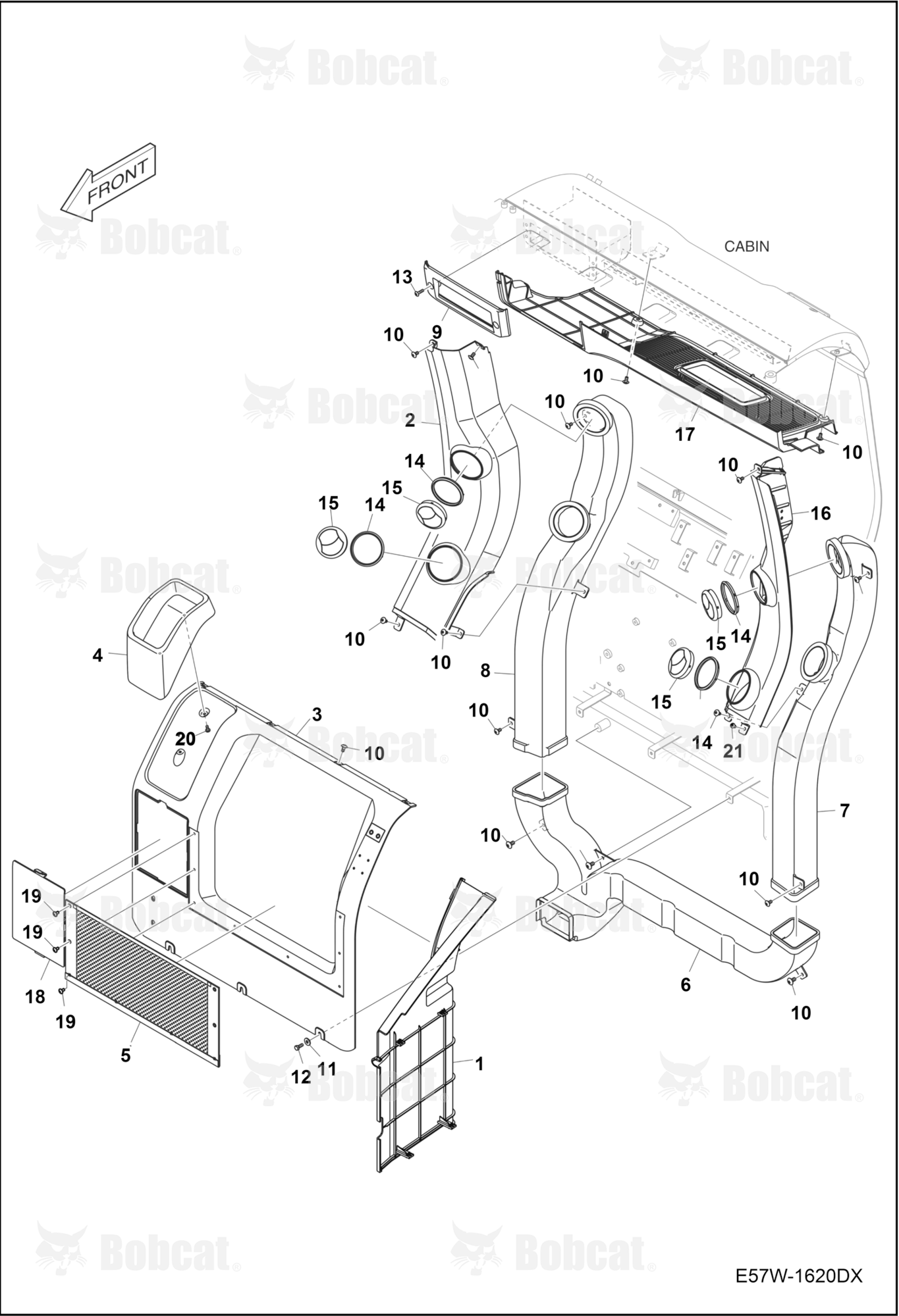 Air Conditioning (Rear Cover & Ducts)