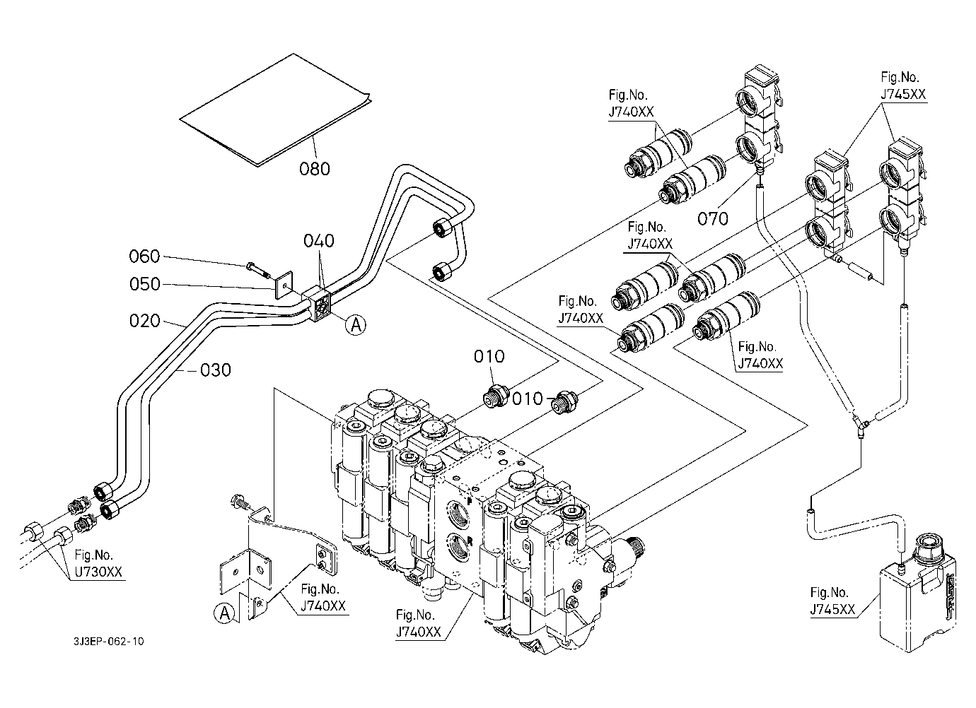 Coupler Kit (Front Hyd. Outlet/Elec.5Th) (Pipe) (W