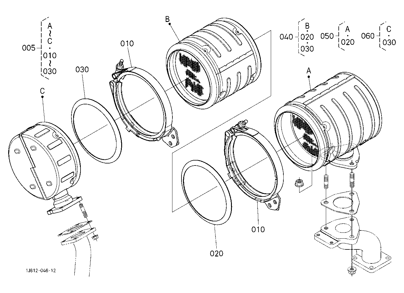 Diesel Particulate Filter Muffler [Component Parts