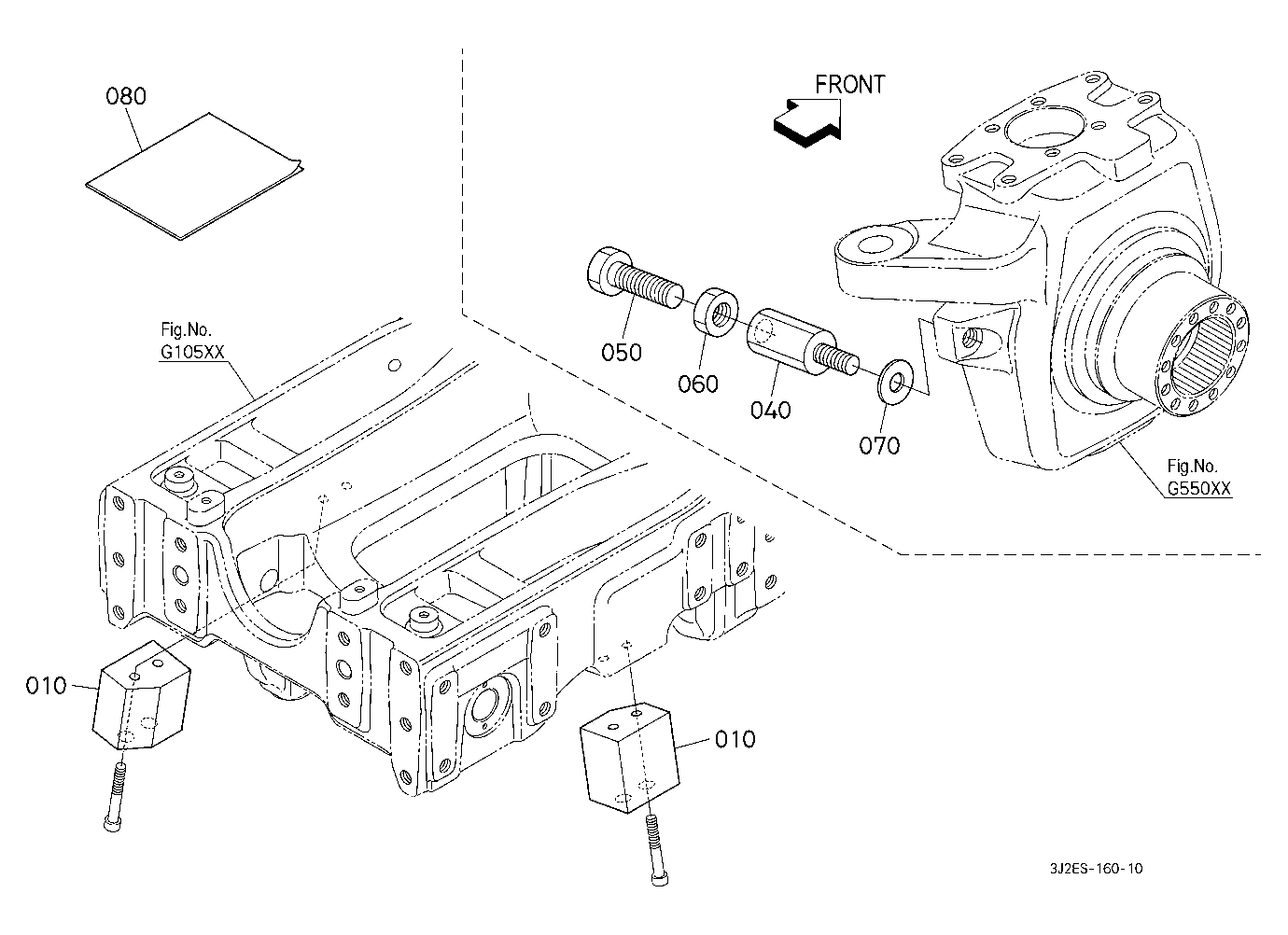 Rocking Stopper Kit (W/G No.M3969) [W/O Front Susp