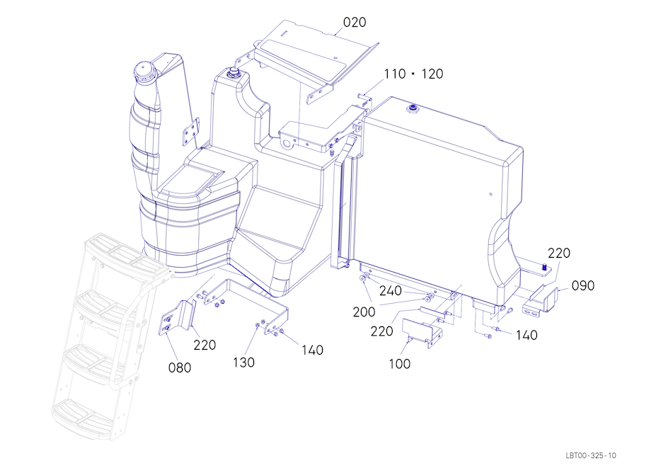 Steps Mount Assembly - Lh, R1 (Part 2)
