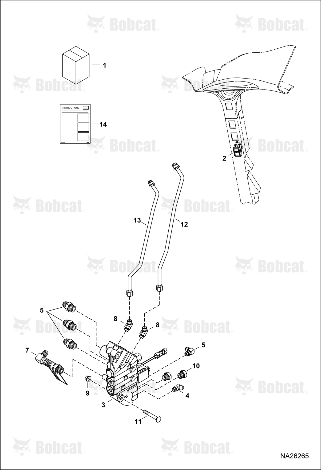 Bucket Position Valve Kit (Vertical)