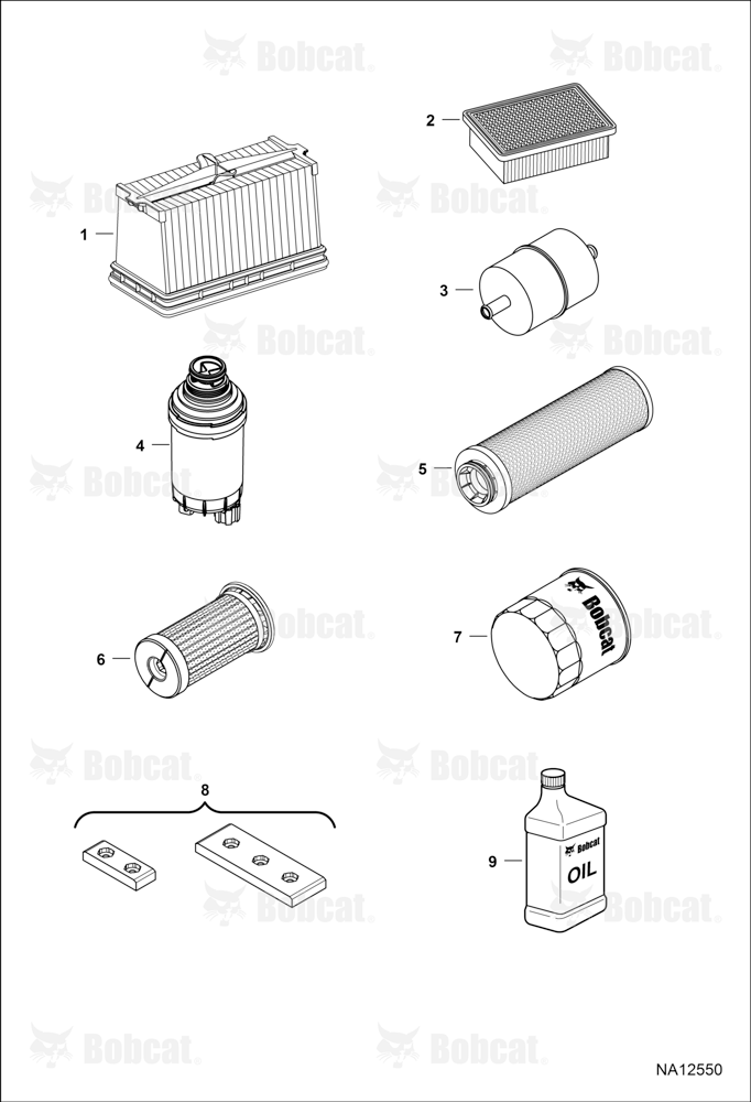 Scheduled Maintenance Items (Every 500 Hours Or Every 6 Months)