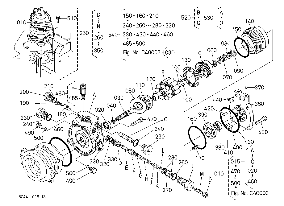 Swivel Motor And Component Parts