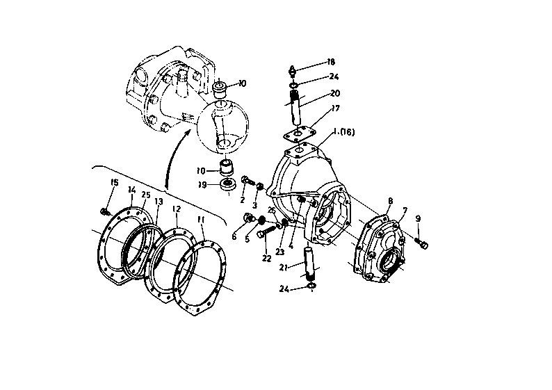 Front Wheel Gear Case Group