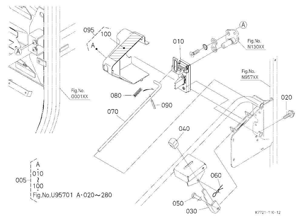 Sliding Window Door Kit (Door Lock Lh) (W/G No.V42