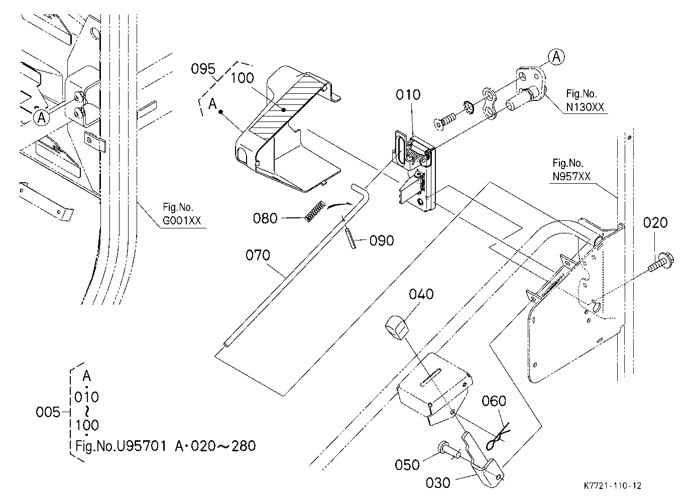 Sliding Window Door Kit (Door Lock Lh) (W/G No.V42