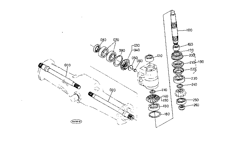 Differential Gear Shaft [Old Type] [Except Mudder]