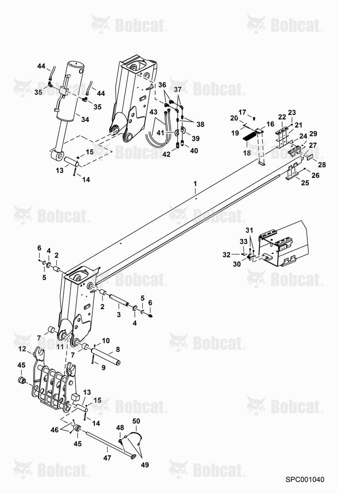 Inner Boom & Attachment Carrier (Original Design) (W/Top Access Hole Only)