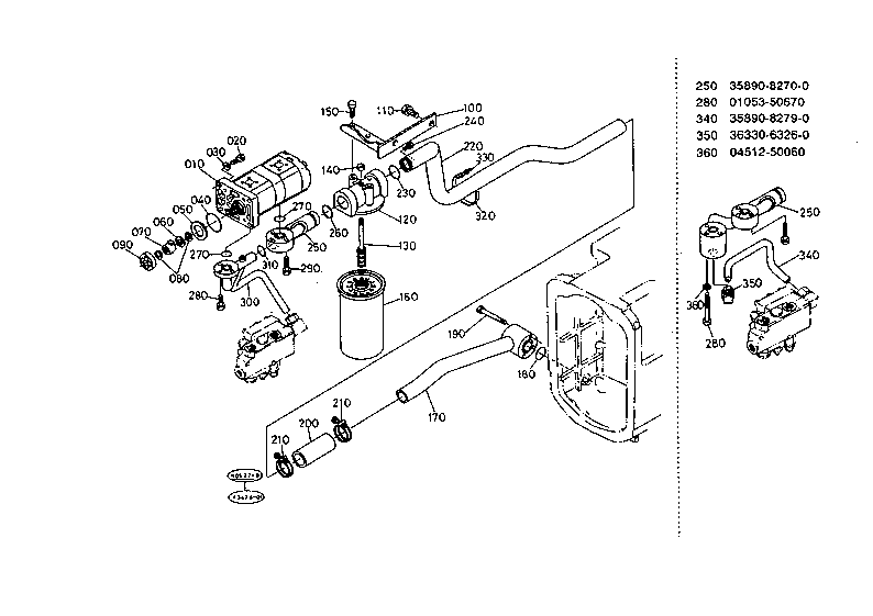 Hydraulic Pump And Suction Pipe