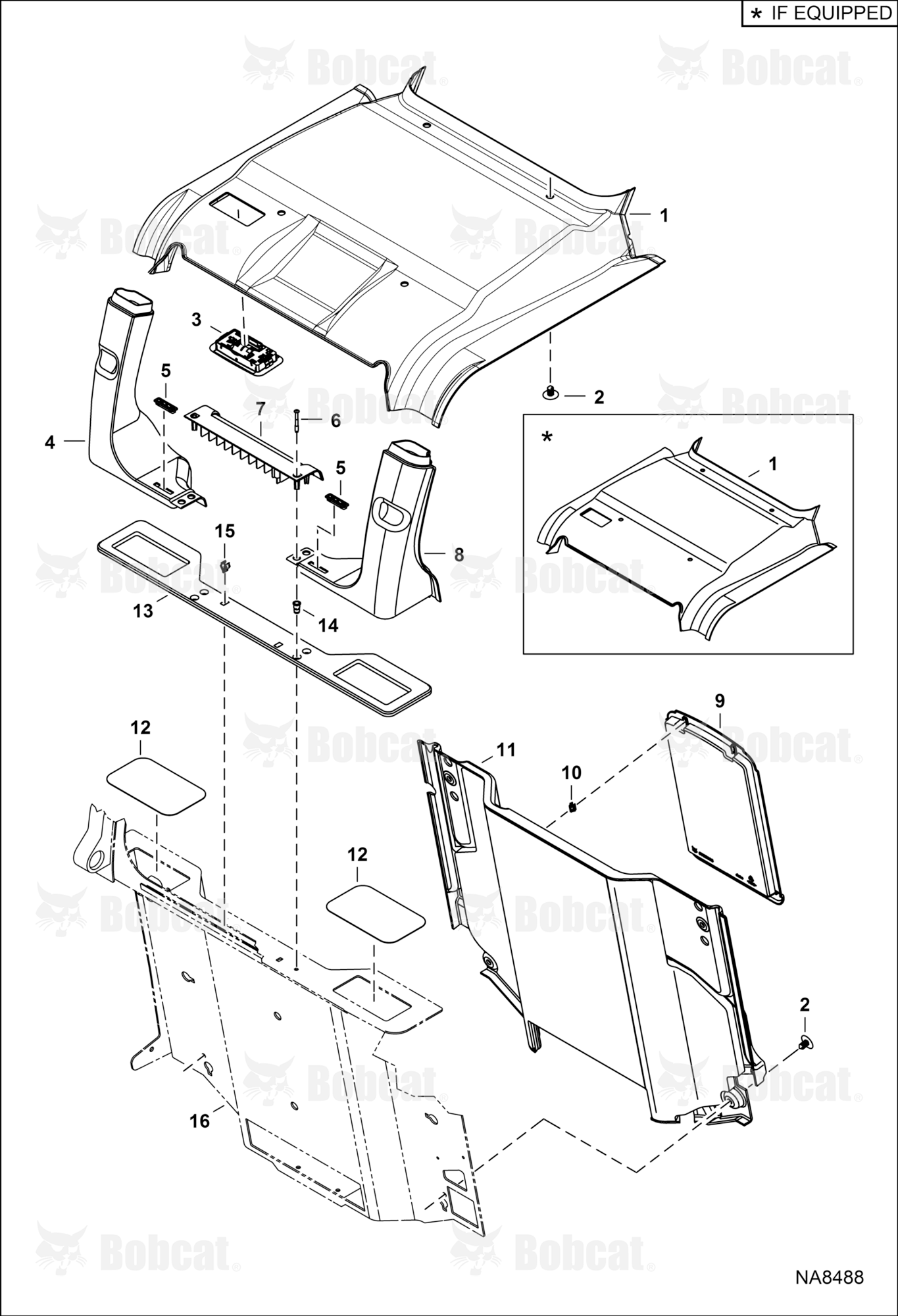 Operator CAB (Cab Interior) (Deluxe) (Headliner)