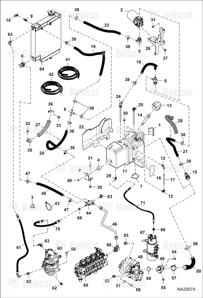Hydraulic Circuitry (Cooler,Filter, Tank, Pump)