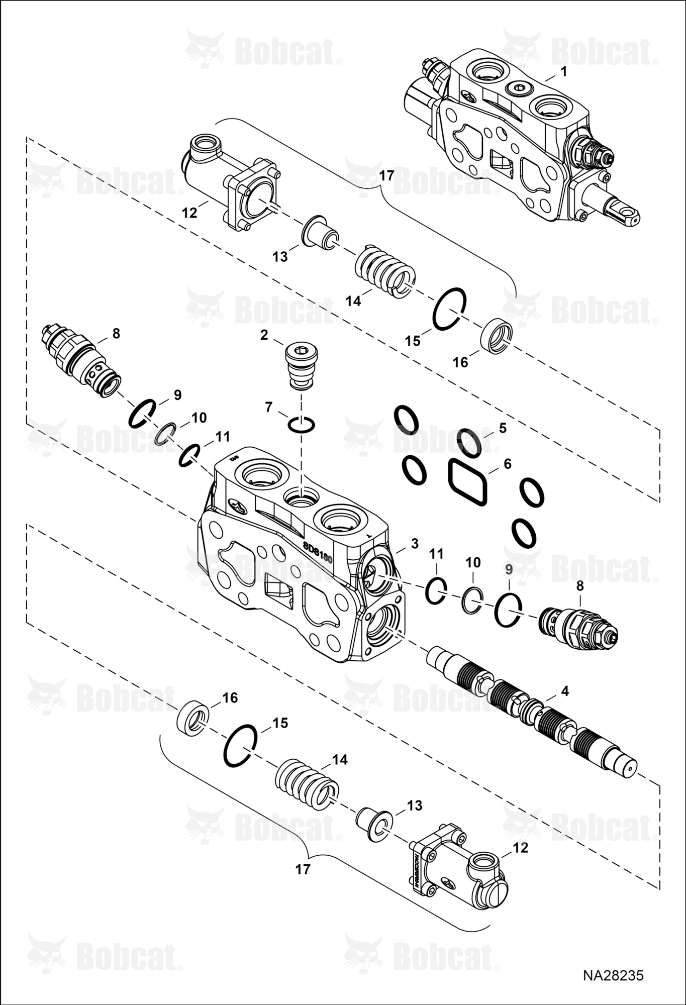Hydraulic Control Valve (Loader) (Tilt Section)