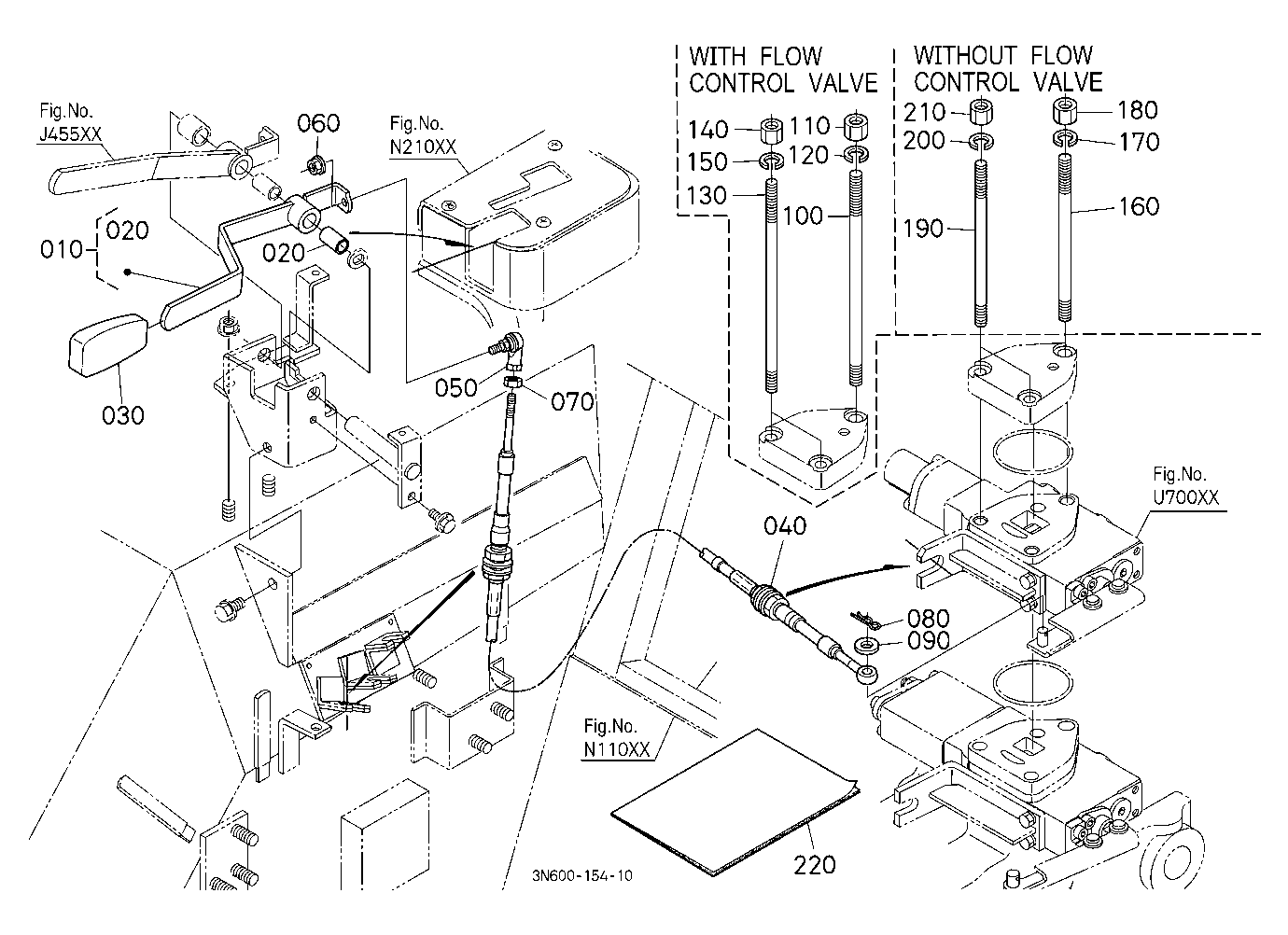 Auxiliary Control Valve Lever Kit (2Nd) (W/G No.M7