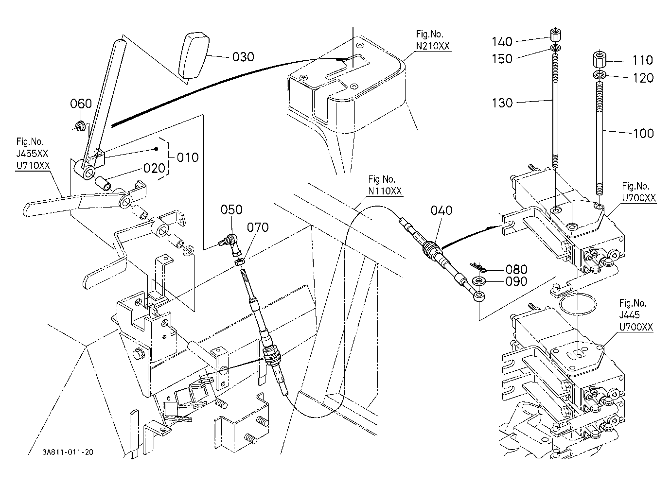 Auxilairy Control Valve Lever Kit (3Rd) [New Type]