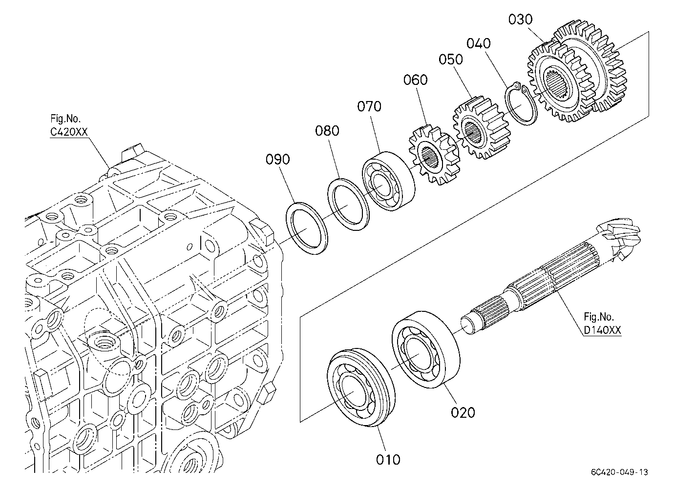 Bevel Gear Shaft/Range Gear