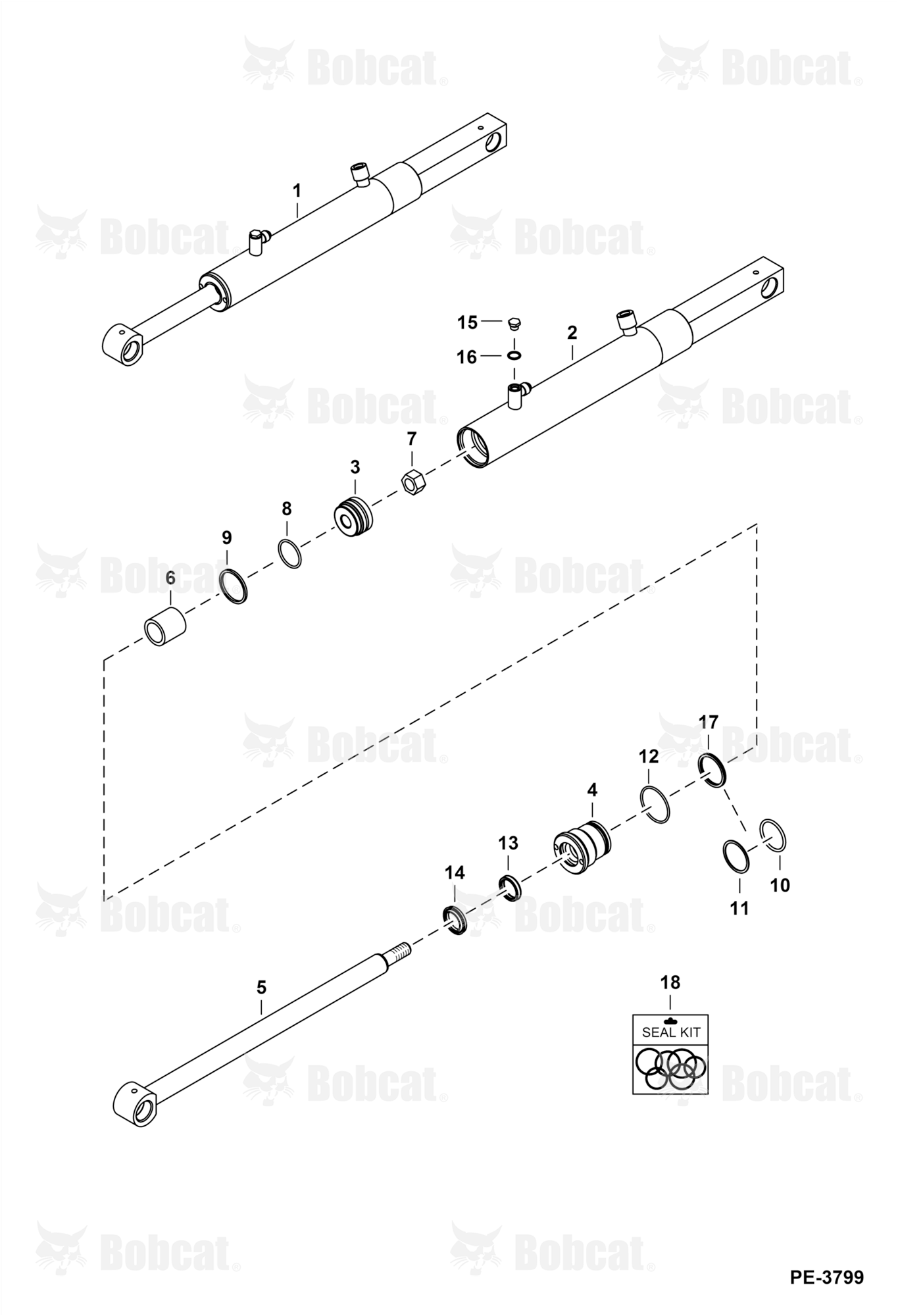 Power BOB-TACH (Cylinder) (Bottom Mounted Ports)