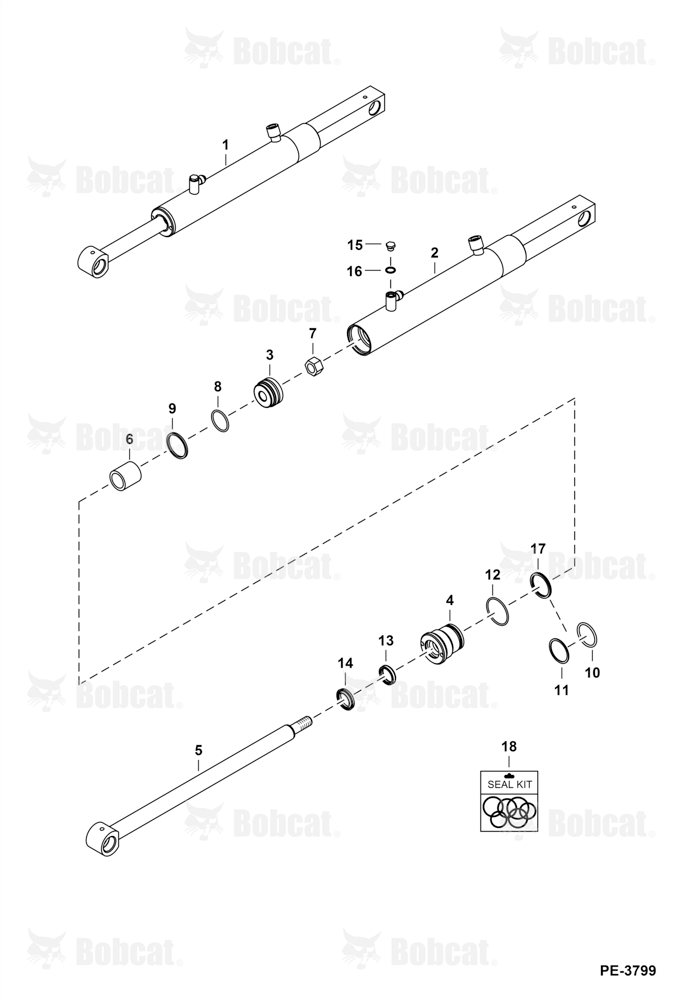 Power BOB-TACH (Cylinder) (Bottom Mounted Ports)