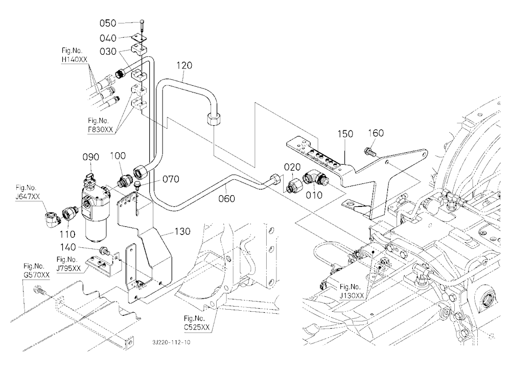 Hydraulic Oil Line (Steering Filter)