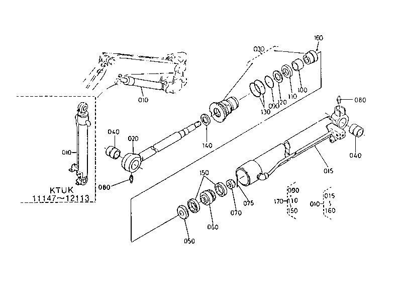 Boom Cylinder and Component Parts